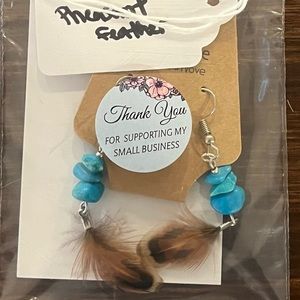 Pheasant feather earrings
